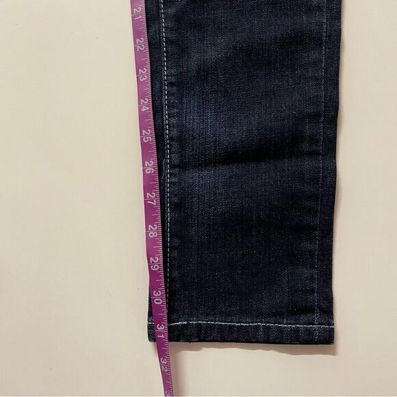 Vintage Cielo Y2K Dark Wash Blue Bejeweled Pocket Low Rise Skinny Jeans Sz 5 NWT - Picture 7 of 12